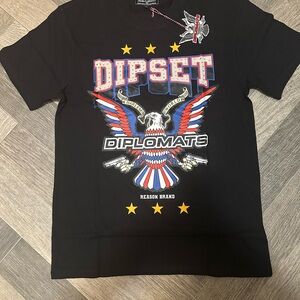 Black Dipset T-Shirt with rhinestones